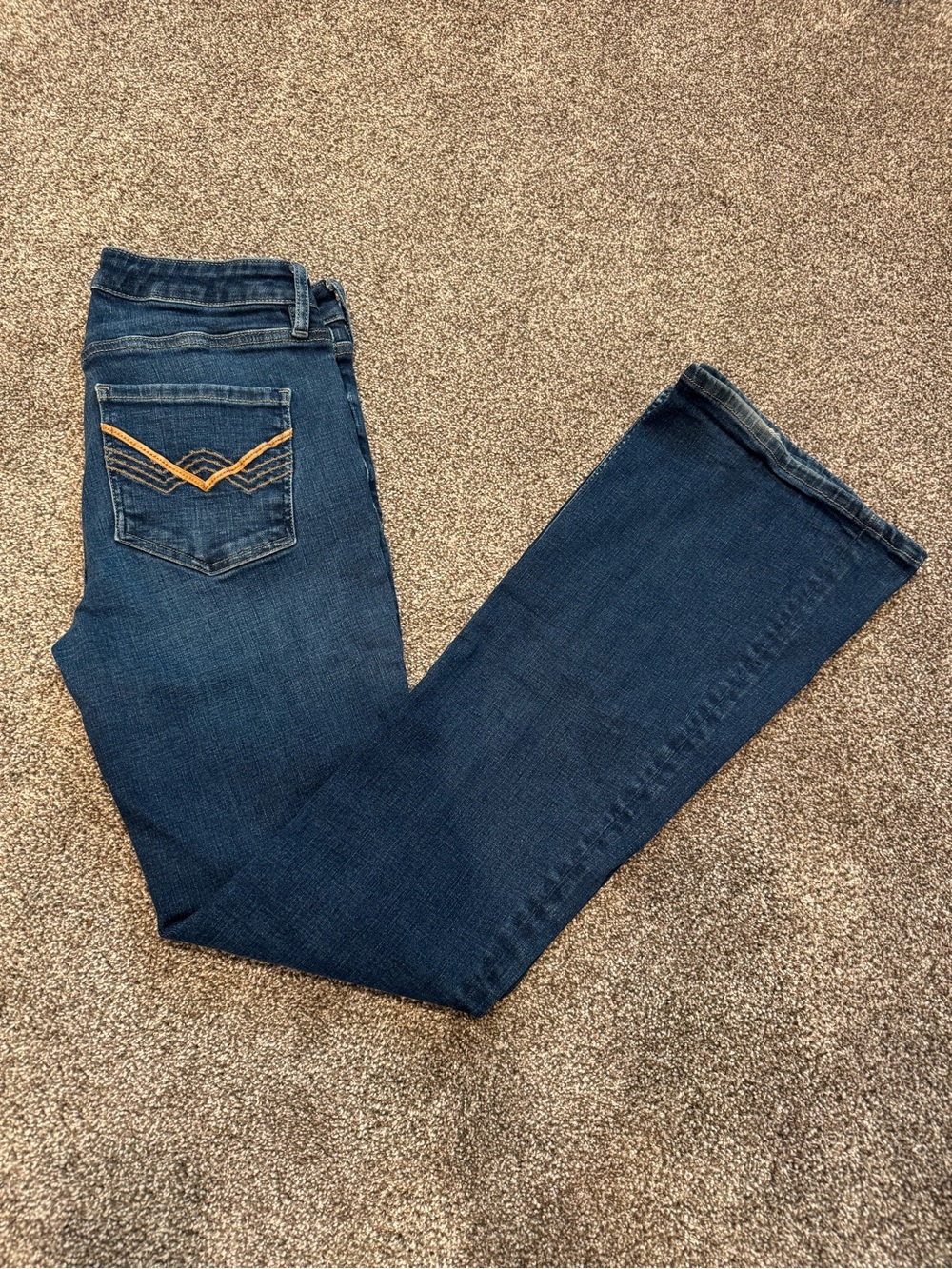 Idyllwind Dark Blue Boot-Cut Jeans with Contrast Back Stitching